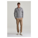 SVETER GANT SUPERFINE LAMBSWOOL HALF ZIP GREY MELANGE