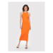 ONLY Každodenné šaty Lindsay 15235138 Oranžová Slim Fit