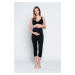 3/4 Maternity Leggings, Third Trimester - Black