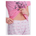 Ružové dámske pyžamo s potlačou Edoti