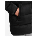 Čierny pánsky zimný prešívaný kabát Ombre Clothing