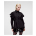 Košeľa Karl Lagerfeld Hun'S Pick Ruffle Poplin Shirt Čierna