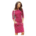 Numoco polka dot sports dress with ties and pockets