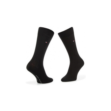 Tommy Hilfiger Súprava 2 párov vysokých pánskych ponožiek 371111 Čierna