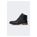 DEFACTO Men&#39;s Lace-Up Flat Sole Faux Leather Boots