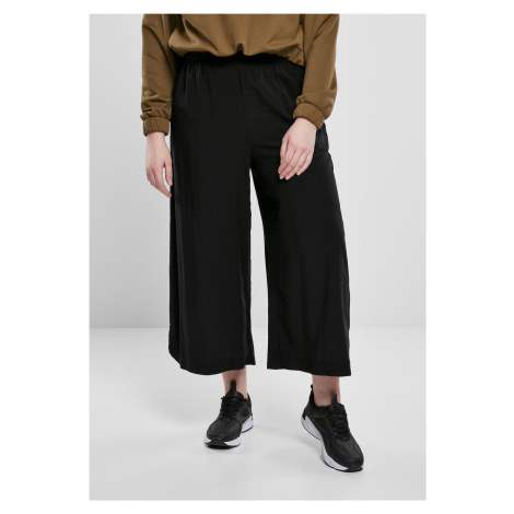 Women's wide viscose culotte black Urban Classics