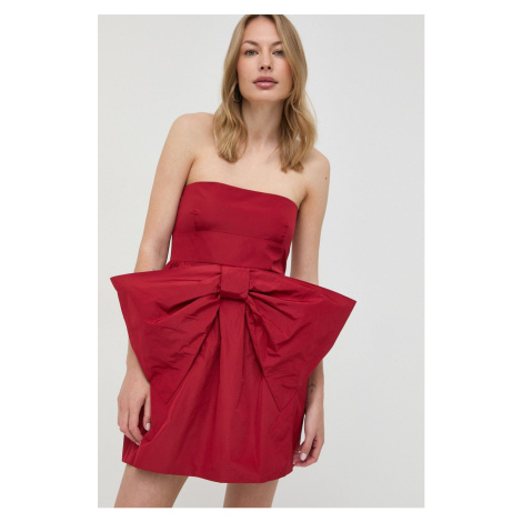 Šaty Red Valentino červená farba, mini, áčkový strih
