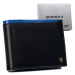 Pánska kožená peňaženka N992-RVT Black+Navy