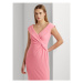 Lauren Ralph Lauren Koktejlové šaty 253863940010 Ružová Skinny Fit