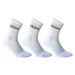 Vysoké tenisové ponožky 3 páry biele