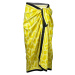 71058 Dewberry Patterned Shiny Fabric Women Pareo-YELLOW