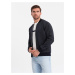 Ombre Men's lightweight bomber jacket with logo lining - navy blue