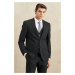 ALTINYILDIZ CLASSICS Men's Black Slim Fit Slim Fit Monocollar Nano Suit With Woolen Vest, which 