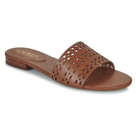 Lauren Ralph Lauren  ANDEE-SANDALS-FLAT SANDAL  Šľapky Hnedá