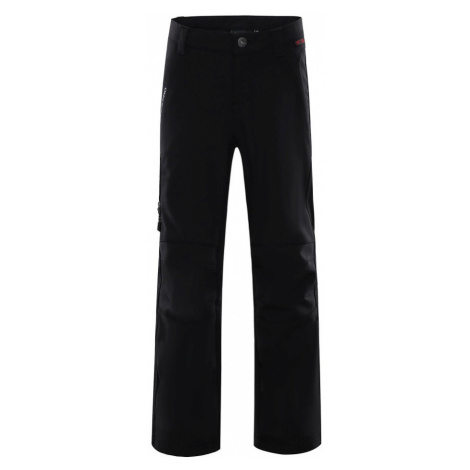 Alpine Pro Platan 2 INS. Detské zateplené softshellové nohavice KPAM050 čierna