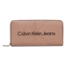 Calvin Klein Jeans Veľká dámska peňaženka Sculpted Zip Around Mono K60K610358 Ružová