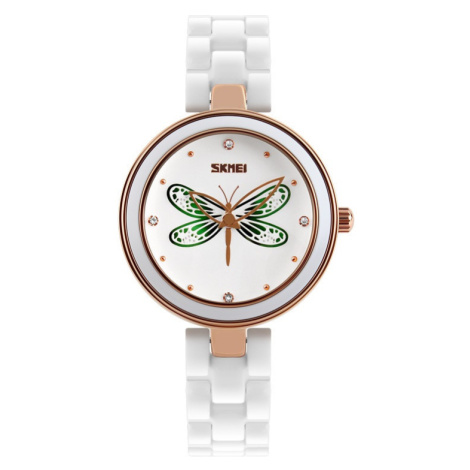 Skmei 9131 dámske keramické hodinky Magic Dragonfly