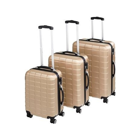 Súprava 3 cestovných kufrov na kolieskach champagne