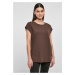 Women's Organic T-Shirt with Extended Shoulder Brown