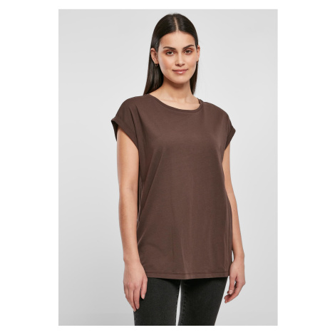 Women's Organic T-Shirt with Extended Shoulder Brown Urban Classics