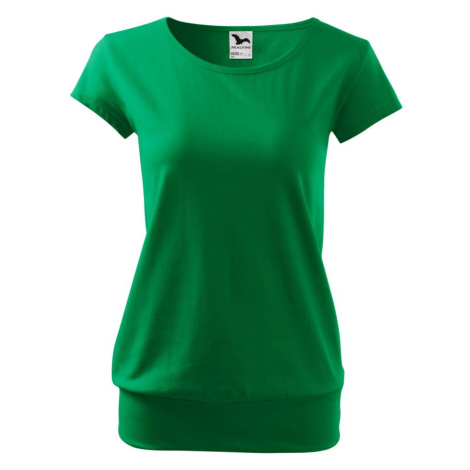 MALFINI Dámske tričko City - Stredne zelená