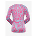 Tmavo ružové dámske športové tričko ALPINE PRO Lousa