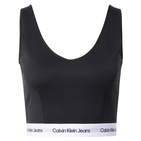 Calvin Klein Jeans Top 'Milano'  čierna / biela