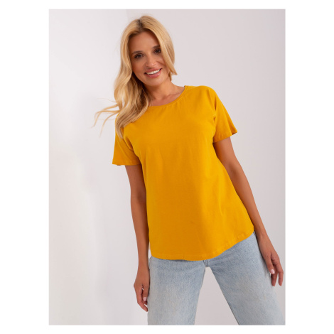 Dark yellow cotton blouse