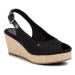 Tommy Hilfiger Espadrilky Iconic Elba Sling Back Wedge FW0FW04788 Čierna