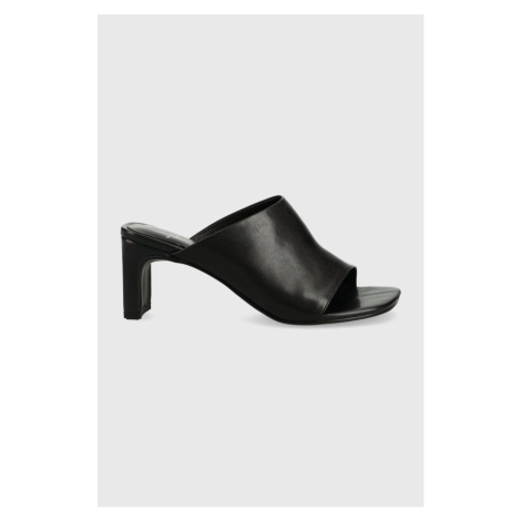 Kožené šľapky Vagabond Shoemakers Luisa LUISA dámske, čierna farba, na podpätku, 5312-201-20