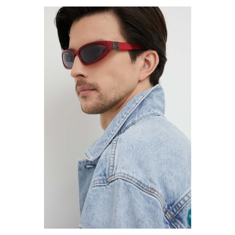 Slnečné okuliare HUGO pánske, červená farba Hugo Boss