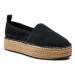 Calvin Klein Jeans Espadrilky Platform Espadrille Uc YW0YW01377 Čierna