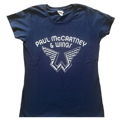 Paul McCartney tričko Wings Logo Modrá