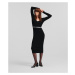 Šaty Karl Lagerfeld Lslv Logo Knit Dress Čierna