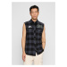 Men's sleeveless shirt Ozzy Checkshirt sleeveless black/gray