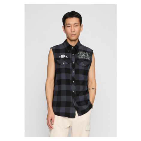 Men's sleeveless shirt Ozzy Checkshirt sleeveless black/gray