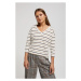 Striped blouse with V-neck