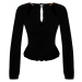 Trendyol Black Window/Cut Out Detailed Accessory Knitted Blouse