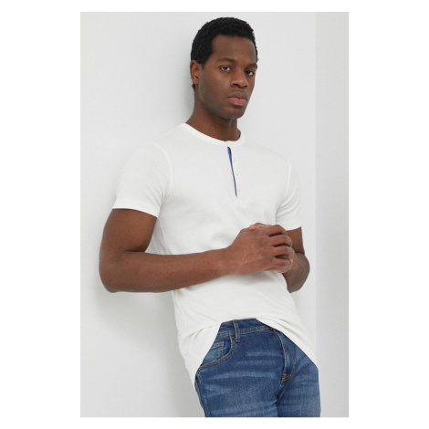 Bavlnené tričko Lindbergh biela farba, jednofarebné