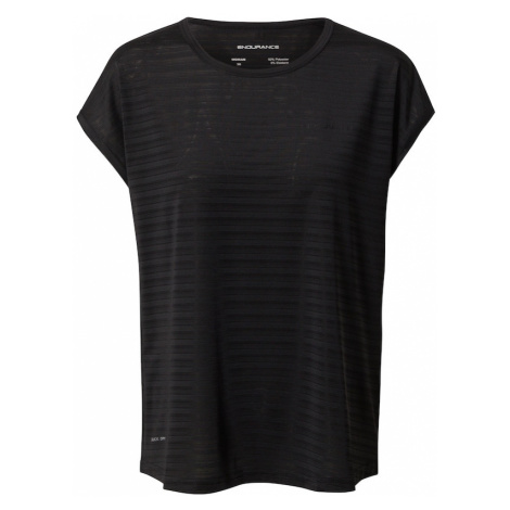 ENDURANCE Funkčné tričko 'Limko'  čierna melírovaná