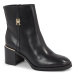 Tommy Hilfiger Členková obuv Feminine Th Hardware Mid Bootie FW0FW07539 Čierna