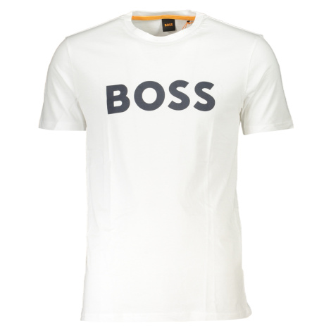 HUGO BOSS MEN&#39;S WHITE SHORT SLEEVE T-SHIRT