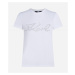 Tričko Karl Lagerfeld Rhinestone Logo T-Shirt Biela