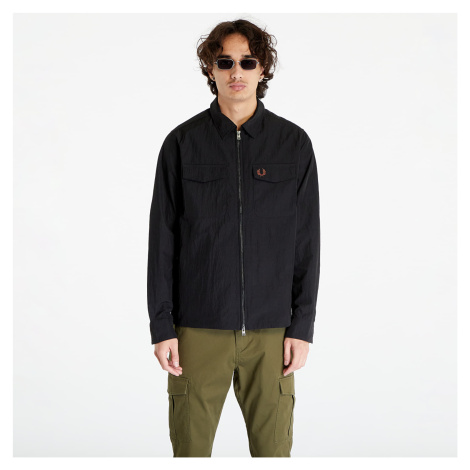 FRED PERRY Zip Overshirt Black