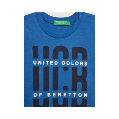 United Colors Of Benetton Tričko 3I1XG100G Modrá Regular Fit