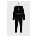 Detské pyžamo Calvin Klein Underwear čierna farba, s potlačou