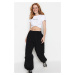 Trendyol Black Jogger Normal Waist Elastic Woven Trousers