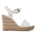 Tommy Hilfiger Espadrilky Ecru Denim Wedge Sandal FW0FW07191 Écru