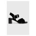 Semišové sandále Pepe Jeans ALTEA čierna farba, PLS90584