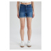 DEFACTO Normal Waist Folded Leg Basic Jean Shorts